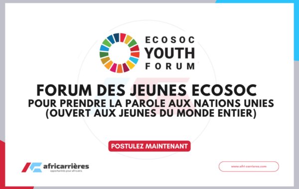 ECOSOC Youth Forum 2026 pour prendre la parole aux Nations Unies