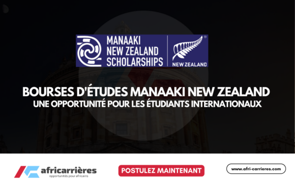 Manaaki New Zealand Scholarships 2026 pour etudiants internationaux