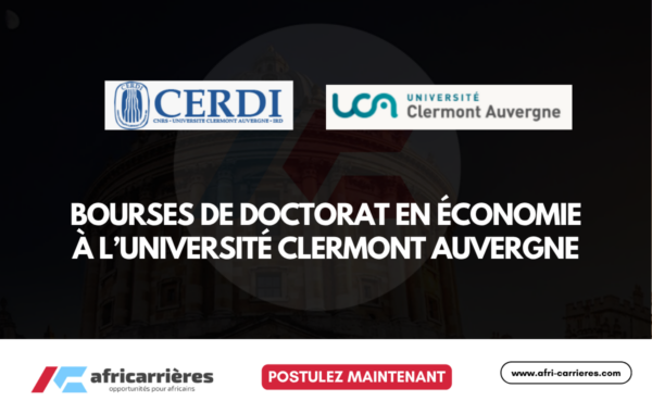 bourses de doctorat en economie a lUniversite Clermont Auvergne 2026 2029