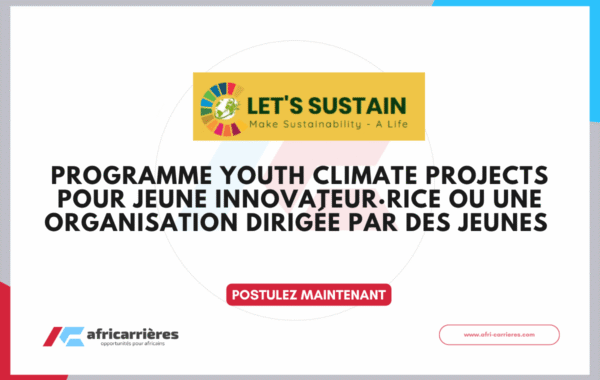 programme Youth Climate Projects pour jeune innovateur·rice ou une organisation dirigee par des jeunes 2026