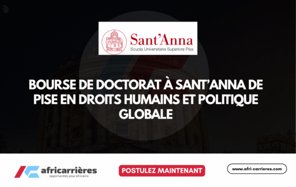 Bourse de Doctorat a SantAnna de Pise 2026 en Droits Humains et Politique Globale