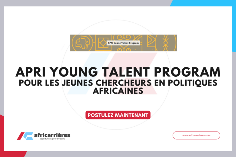 APRI Young Talent Program 2026 pour les jeunes chercheurs en politiques africaines