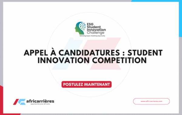 Appel a candidatures Student Innovation Competition 2026 1