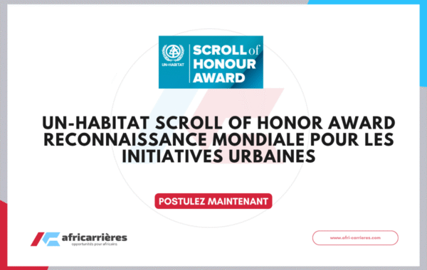 UN Habitat Scroll of Honor Award 2026 Reconnaissance mondiale pour les initiatives urbaines