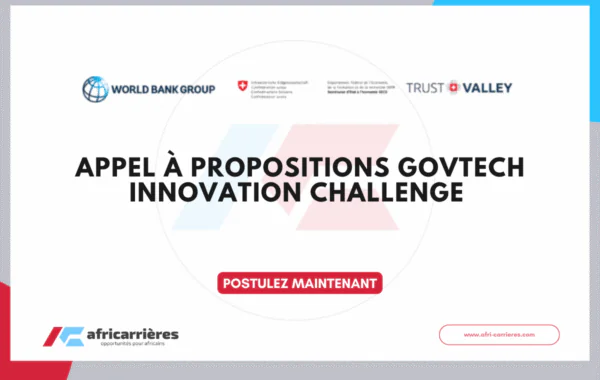 Appel a propositions – GovTech Innovation Challenge 2026 au Maroc