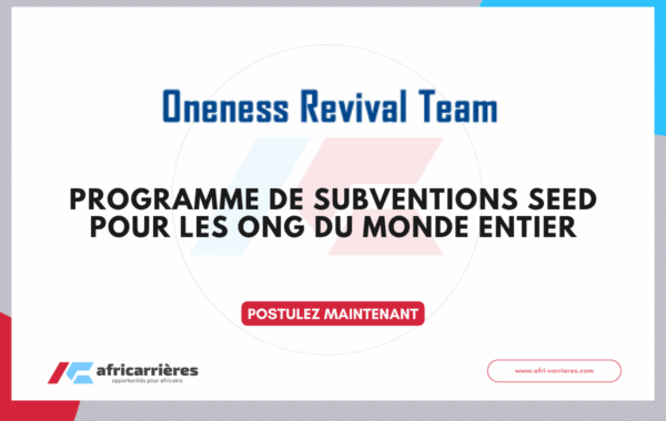 SEED Grant Program 2026 – Financement de 25 000 a 50 000 USD pour ONG emergentes
