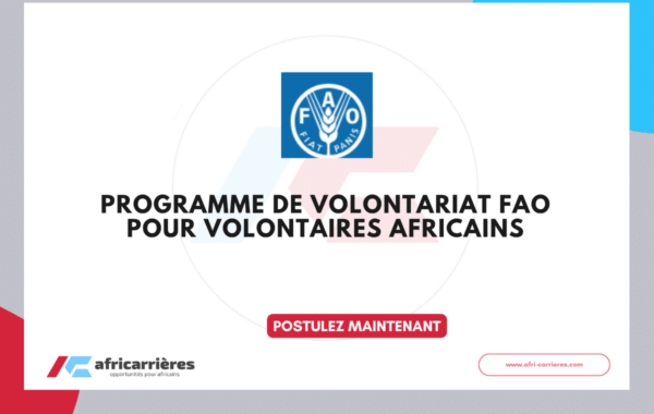 Programme de volontariat FAO 2026 pour volontaires africains