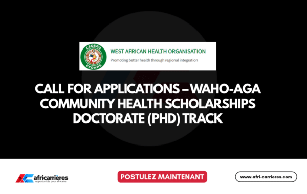 Call for applications – OOAS-WAHO-PhD Scholarships Community Health Scholarships 2026-2027 – Doctorate (PhD) track